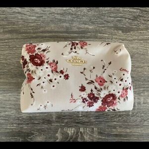 Coach floral nylon cosmetics bag